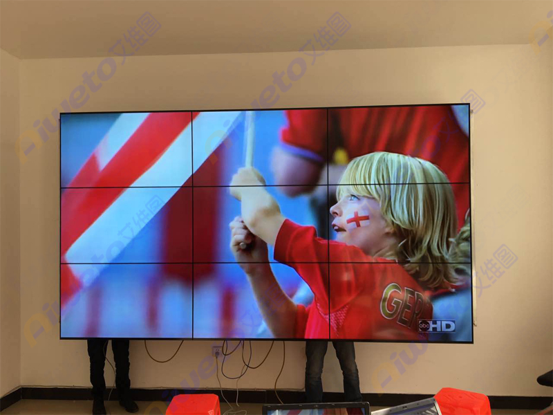 艾維圖9臺47寸高液晶拼接單元應用：內(nèi)蒙古阿拉善黨政大樓